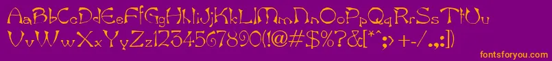 fuente BambergdbBold – Fuentes Naranjas Sobre Fondo Morado