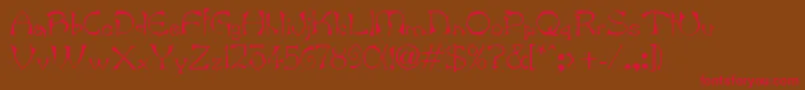 BambergdbBold Font – Red Fonts on Brown Background