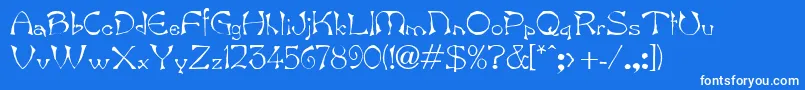 BambergdbBold Font – White Fonts on Blue Background