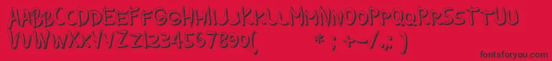 fuente GuilinShadow – Fuentes Negras Sobre Fondo Rojo