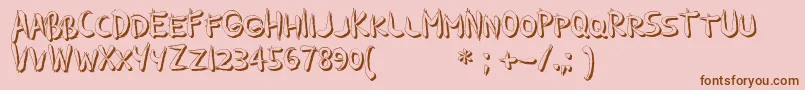 GuilinShadow Font – Brown Fonts on Pink Background