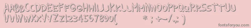 GuilinShadow-Schriftart – Graue Schriften auf rosa Hintergrund