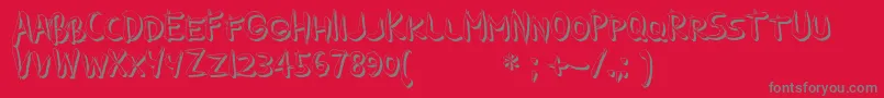 Шрифт GuilinShadow – серые шрифты на красном фоне