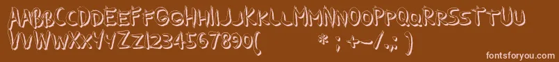 GuilinShadow Font – Pink Fonts on Brown Background