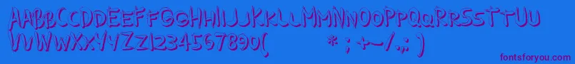 GuilinShadow Font – Purple Fonts on Blue Background