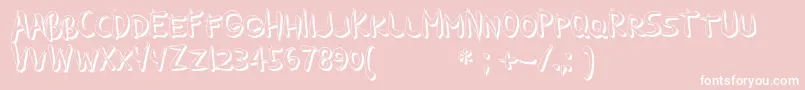 GuilinShadow Font – White Fonts on Pink Background