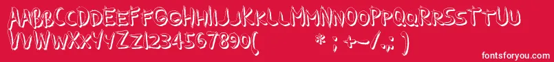 Czcionka GuilinShadow – białe czcionki na czerwonym tle