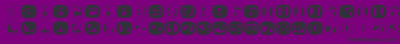 Fragmentcapsround Font – Black Fonts on Purple Background