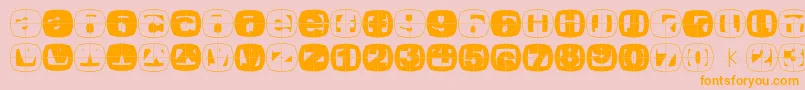 Fragmentcapsround Font – Orange Fonts on Pink Background