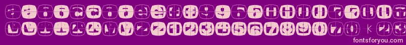 Fragmentcapsround Font – Pink Fonts on Purple Background