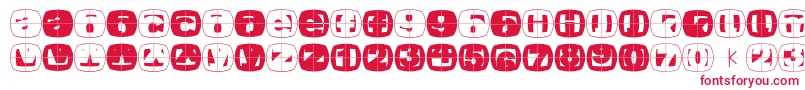 Fragmentcapsround Font – Red Fonts on White Background