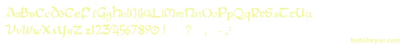 Шрифт Raneinsular – жёлтые шрифты