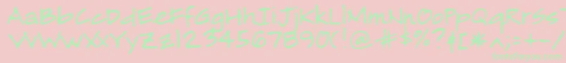 Alamendro Font – Green Fonts on Pink Background