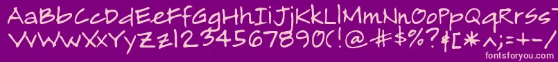 Alamendro Font – Pink Fonts on Purple Background