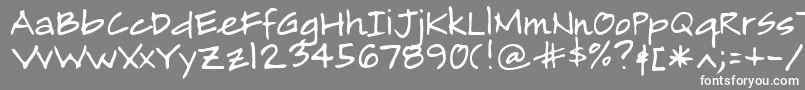 フォントAlamendro – 灰色の背景に白い文字