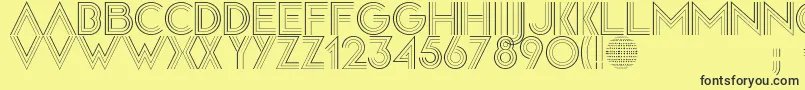 Discodiva Font – Black Fonts on Yellow Background