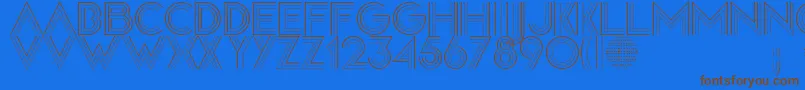 Discodiva Font – Brown Fonts on Blue Background