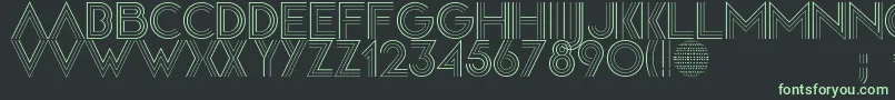 Discodiva Font – Green Fonts on Black Background