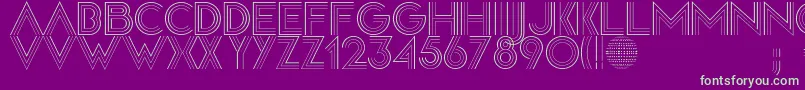 Discodiva Font – Green Fonts on Purple Background