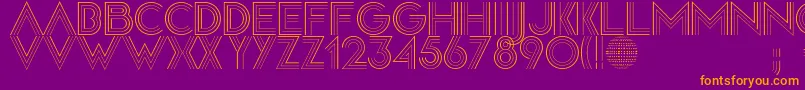Discodiva-Schriftart – Orangefarbene Schriften auf violettem Hintergrund