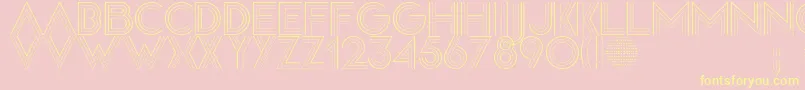 Discodiva Font – Yellow Fonts on Pink Background