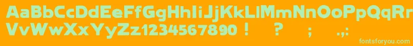 Lietzlindauhamburg Font – Green Fonts on Orange Background