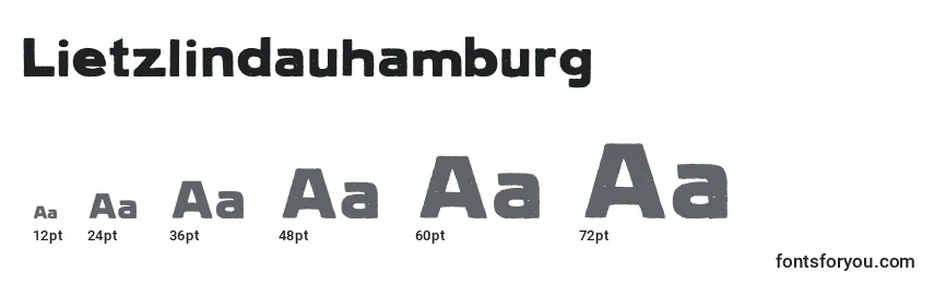 Größen der Schriftart Lietzlindauhamburg