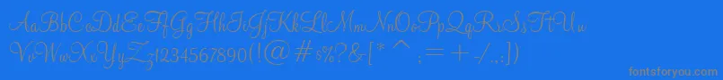 MontereyBt Font – Gray Fonts on Blue Background