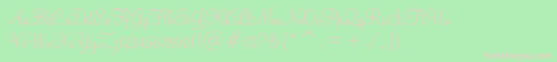 MontereyBt Font – Pink Fonts on Green Background