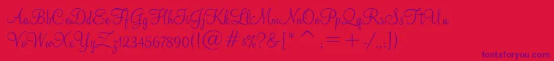 MontereyBt Font – Purple Fonts on Red Background