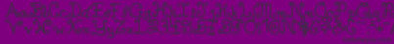 SingleGyrlcyr-fontti – mustat fontit violetilla taustalla
