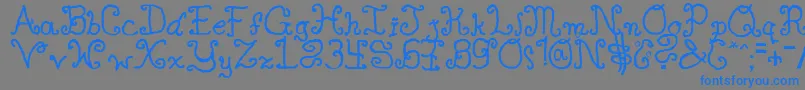 SingleGyrlcyr-Schriftart – Blaue Schriften auf grauem Hintergrund