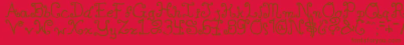 More about SingleGyrlcyr Font SingleGyrlcyr Font – Brown Fonts on Red Background