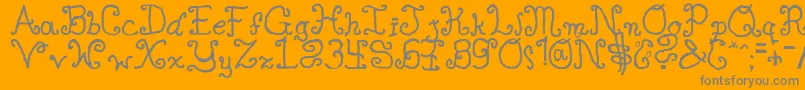 SingleGyrlcyr-Schriftart – Graue Schriften auf orangefarbenem Hintergrund