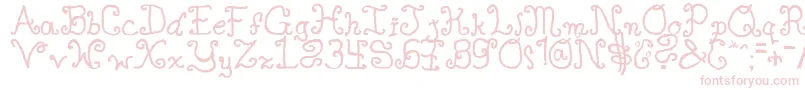 SingleGyrlcyr-Schriftart – Rosa Schriften auf weißem Hintergrund