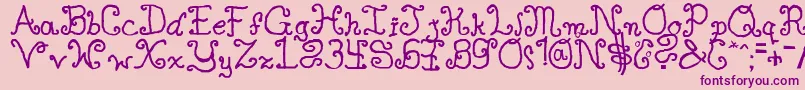 SingleGyrlcyr-Schriftart – Violette Schriften auf rosa Hintergrund