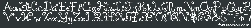 Шрифт SingleGyrlcyr – белые шрифты на чёрном фоне