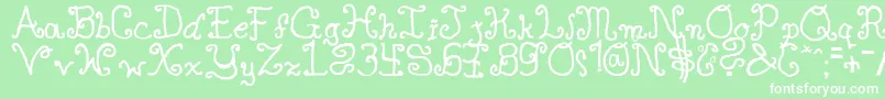 SingleGyrlcyr Font – White Fonts on Green Background