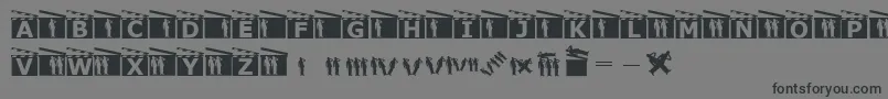 フォントMovieboards – 黒い文字の灰色の背景
