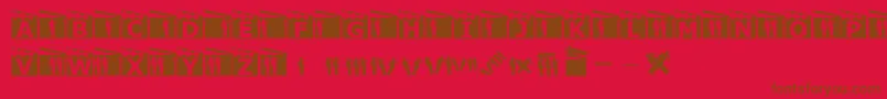 Movieboards Font – Brown Fonts on Red Background