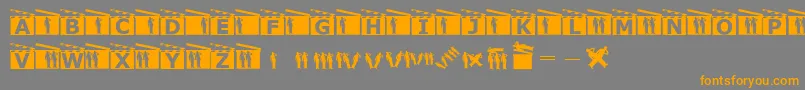 Шрифт Movieboards – оранжевые шрифты на сером фоне