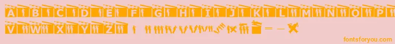 Movieboards Font – Orange Fonts on Pink Background