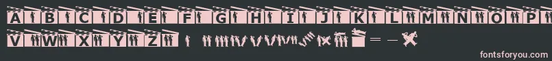 Movieboards Font – Pink Fonts on Black Background