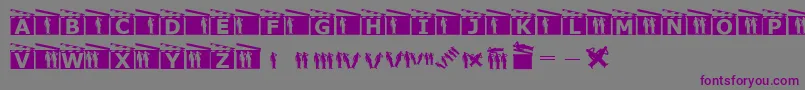 フォントMovieboards – 紫色のフォント、灰色の背景