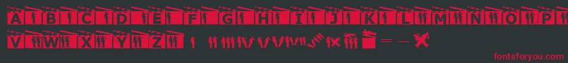 Movieboards Font – Red Fonts on Black Background