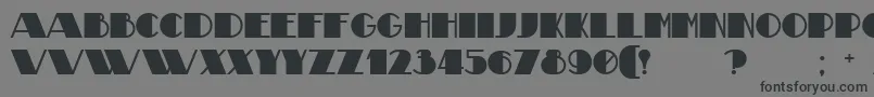 TheatricalBold Font – Black Fonts on Gray Background