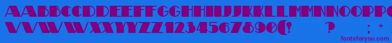 TheatricalBold Font – Purple Fonts on Blue Background