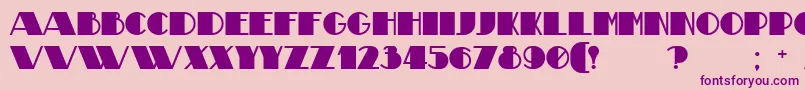 TheatricalBold Font – Purple Fonts on Pink Background