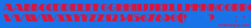 TheatricalBold Font – Red Fonts on Blue Background