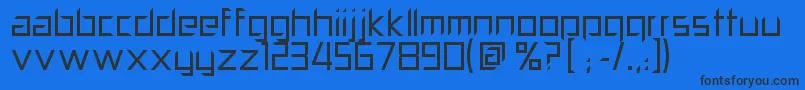 Шрифт PillPopper – чёрные шрифты на синем фоне